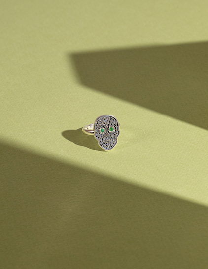 Anillo Calavera Papel Picado