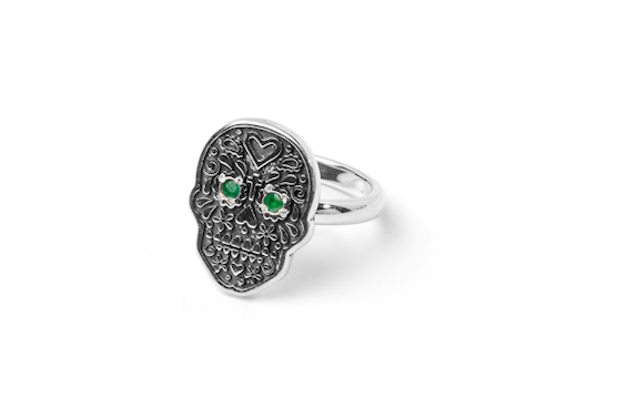 Anillo Calavera Papel Picado