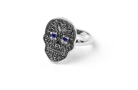 Anillo Calavera Papel Picado